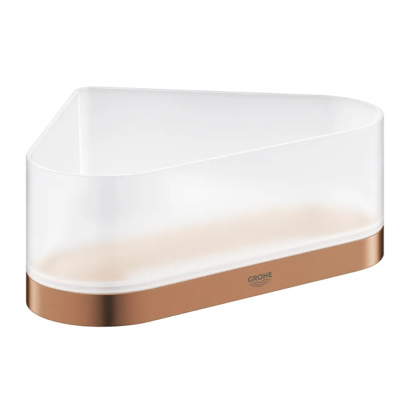 Selection Panier d‘angle pour douche avec support, warm sunset brossé (41038DL0)