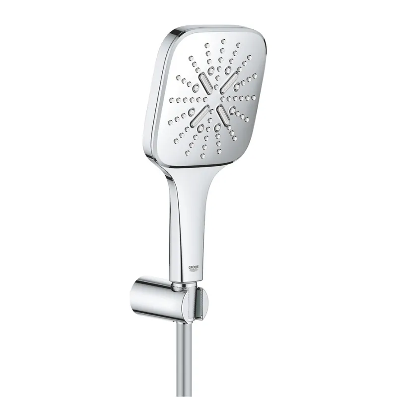 Rainshower Smartactive 130 Cube Ensemble de douche 3 jets avec support mural, chrome (26589000)