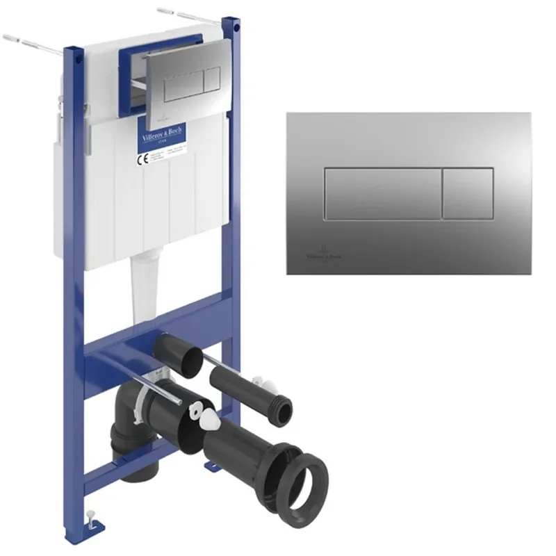 ViConnect Pro S Bâti-support sol-mur avec plaque chromé (92122869)