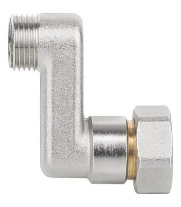 Raccord en S male x femelle ecrou. DN15(1/2") x DN20(3/4") entraxe 20mm
