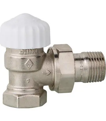 Corps thermostatique Heimier Thermo Calypso Exact, equerre, DN10 avec debitmetre