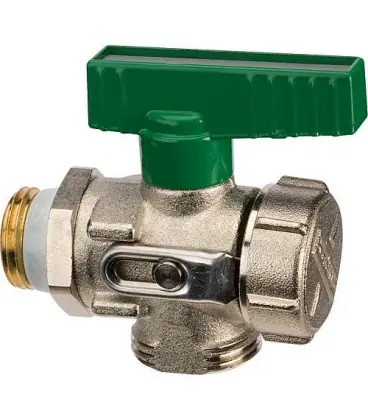Vanne a boisseau spherique KFE PN 16 pour eau potable equerre nickele