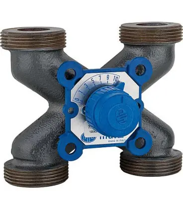 Mélangeur 4 voies fonte grise VMX-XM 90,fil. 1 1/2 ‘‘ 4 x mâle KVS 8