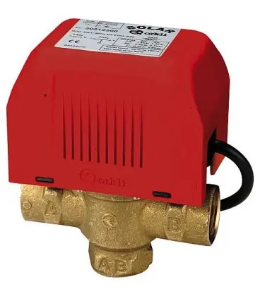 Soupape de zone 3 voies 1/2" fem fem, avec interrupteur fin de course, moteur 230 V