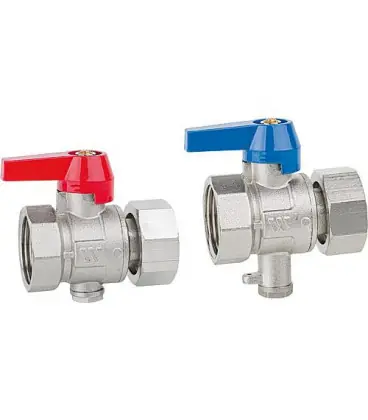 Kit Robinet spherique Watts avec raccord tube capilaire DN25 (1") ecrou x 1"fem. x 1/8" Mi10 Ni