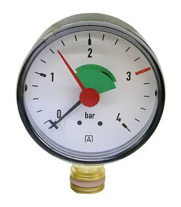 Manometre chauffage 63 mm 3/8" - 2,5 bar - radial