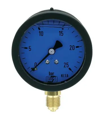Manometre reducteur de pression hydraulique avec amorti glycerinq 0-25 bar 63 mm 1/4" dessous"