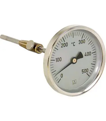 Thermometre gaz de fumee RT 80/150 Longueur de sonde 150 mm diam corps 80 mm - tole acier zingué