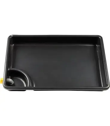 Bac a vidange d‘huile MKR 100SE avec siphon et tubulures ecoulement 800x530x100 mm