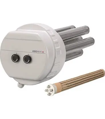 Radiateur a bride inox type AHFR-K-E, céramique 32/26,7/21,3/16/10,7/5,3KW