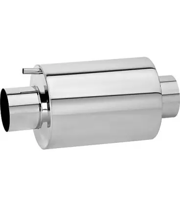 Amortisseur de bruit d‘echappement inox, Type AGS 330/130 longueur 550mm, raccord 130 mm