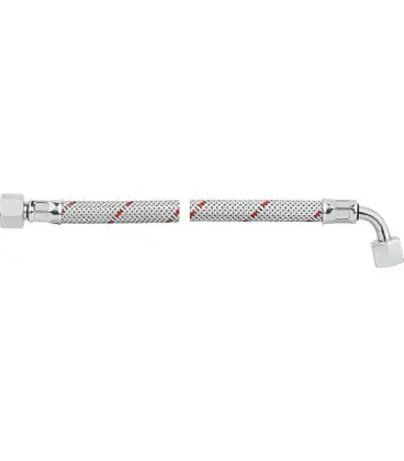 Flexible de bruleur fioul avec ecrou-raccord 3/8" et coude SR 8 LR 1000mm Oechsler, Cuenod, Brötje