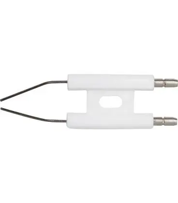 Electrode d‘allumage double pré-coudée Meku - 4,0 mm isolateur