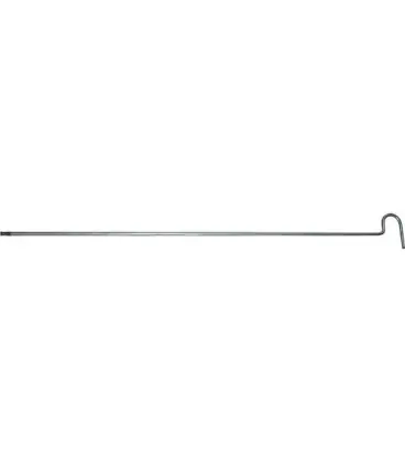 Canne pour écouvillon M10 filete avec forage transversal 1000 mm de long, acier rond 9 mm