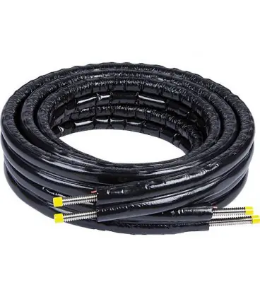 Flexible solaire 2en2 inox DN12, couronne 15 m avec isolation et cable sonde