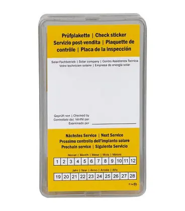 Autocollant de verification solaire accessoires pour mallette de verification solaire. Emballage 12 pcs