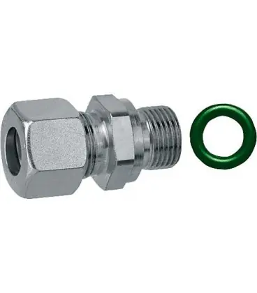 Raccord de vissage en inox G 3/8 cyl. x 8 mm joint special inclus