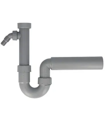 Siphon de rincage et d‘ecoulemt. "Greta" en matériel recyclé DN40 (1/2"), sortie DN50