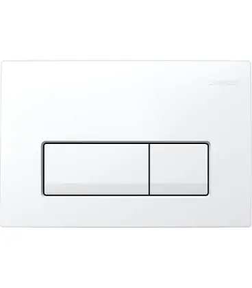 Plaque de commande Geberit Delta 51, 2-quantités, blanc, 115.105.11.1