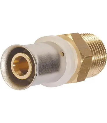 Raccord à compression contour TH multicouche, avec filetage mâle 18x2mm, 1/2"