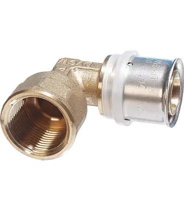 Raccord a sertir multicouche Coude de reduction filet femelle 32x3mm - 1‘‘, contour TH