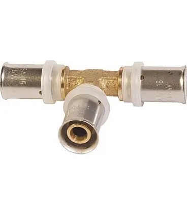 Raccord à sertir p. tube multi. contour T, té 40x3,5mm