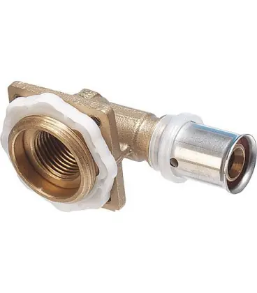 Raccord a sertir p. multi, TH Coude reservoir de chasse encastre 20x2 - 1/2‘‘ - filetage femelle