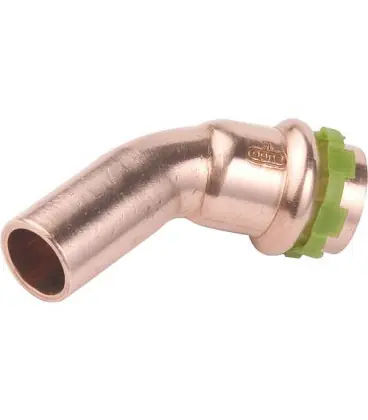 Raccord a sertir en cuivre Contour V, coude 45° fem/male type P5040 diam. 12 mm