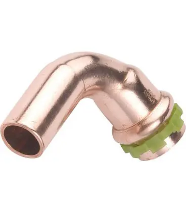 Raccord a sertir en cuivre contour V,Coude 90° f/m diam. 28 mm type P5001