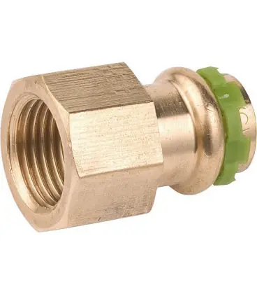 Raccord a sertir en bronze Contour V, manchon de transition fem 15x3/8 P 4270 G