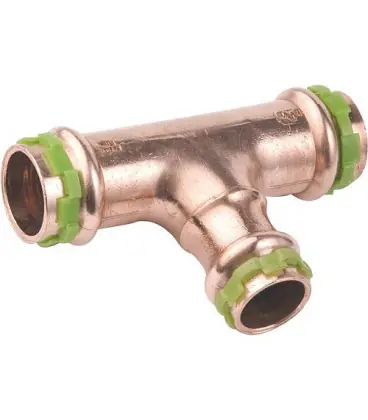 Raccord a serti en cuivre contour V, piece en T, reduit VC5130R 22 x 14 x 22 mm