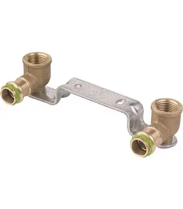 Rac. a sertir bronze contour V Plaque de montage contre-coudée P 4976 15x1/2x150