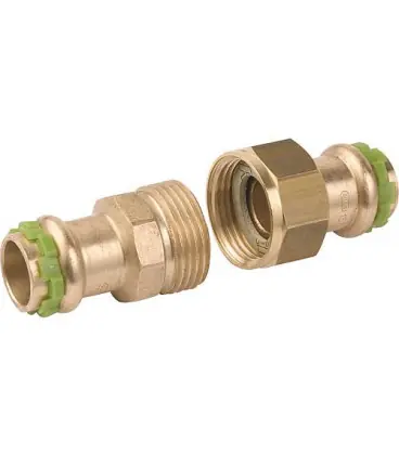 Raccord a sertir en bronze Contour V, raccord visse joint plat, P 4330 diam. 28 mm