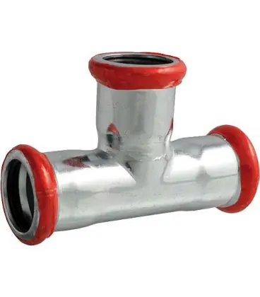 Raccord a sertir acier C Piece en T (fem/fem/fem) 28 mm, Contour M