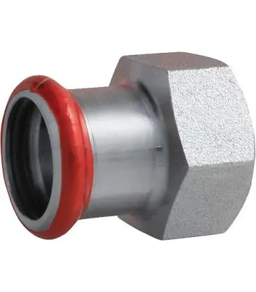 Raccord a sertir acier C Manchon de transition femelle 22 mmx 1/2", Contour M