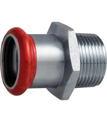 Raccord a sertir en acier C Raccord de transition male 22mm x 1", Contour M