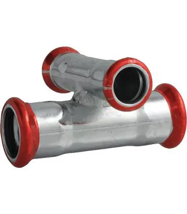 Raccord a sertir en acier C Contour M, Piece en croix 28 x 22x 28x 22 mm