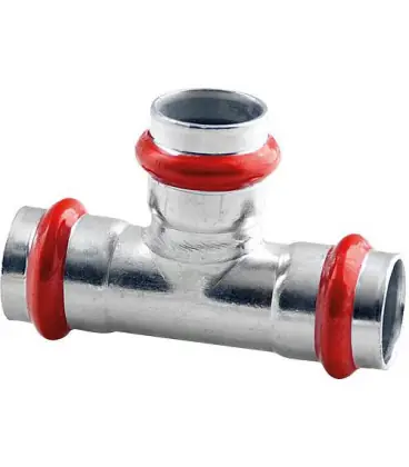 Acier C Contour V Raccord A sertir Piece en T 35 mm