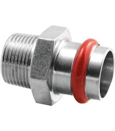 Acier C Contour V raccord a sertir Manchon femelle Avec sortie male 35 mm x DN 32 (1 1/4")