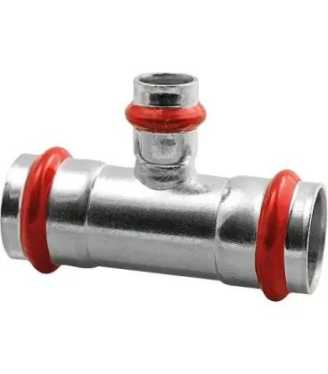 Acier C Contour V raccord A sertir reduction en T 35 X 15 X 35 mm
