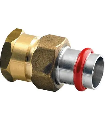 Acier C Contour V Raccord a sertir Raccord ecrou tournant femelle joint plat 18 mm X DN 15 (1/2")