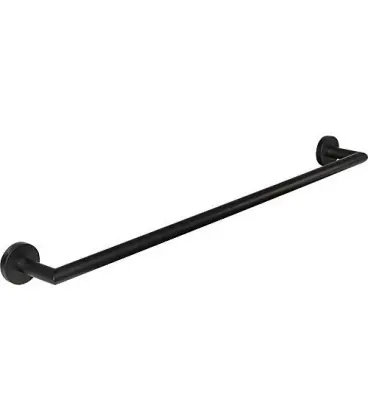 Anneau Porte-serviette Eldrid nero laiton, noir, L 650mm fixation incluse, angulaire