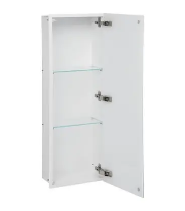 Niche murale, 1 porte blanche verre 3 casiers, profondeur 150 mm lxh 323x925 mm