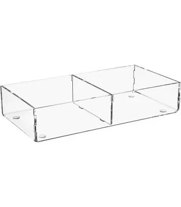 Box de rangement en plexiglas transparent 240x120x50mm