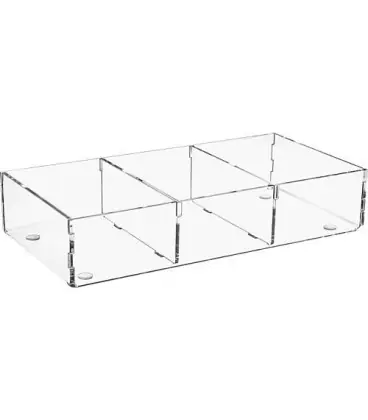 Box de rangement en plexiglas transparent 240x120x50mm