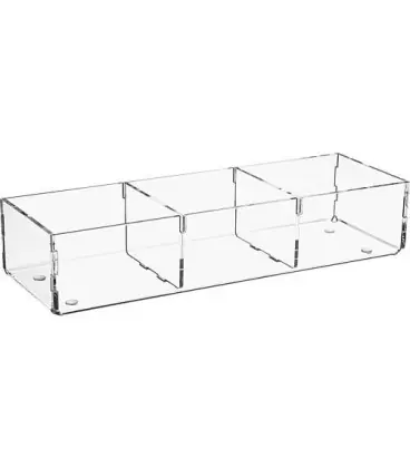 Box de rangement en plexiglas transparent 240x80x50mm