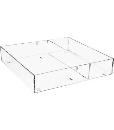 Box de rangement en plexiglas transparent 240x240x50mm
