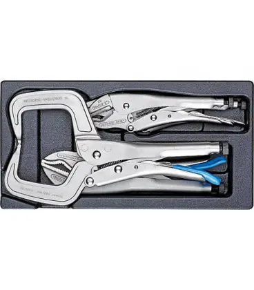 Jeu de pince-etau GEDORE 3 pieces en module plast. ABS