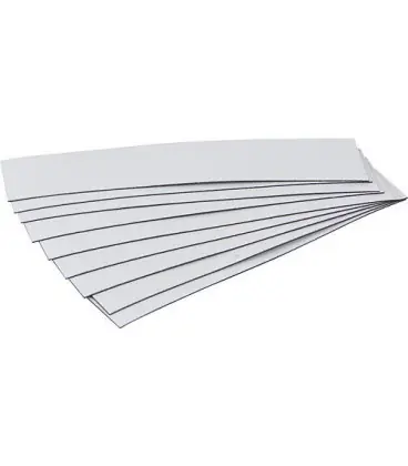 Etiquettes magnetiques 100 x 20 x 0,6 mm couleur blanc, emballage 100 pcs