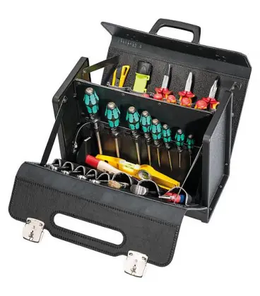 Sacoche d‘outillage CLASSIC av cloison centrale 390x185x310mm, 2460.000-401 noir *BG*